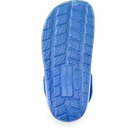 Rugged Shark Toddler Kids Eva Lined Slip-On Medium Width Blue Clogs, Size 4 - Picture 5 of 5